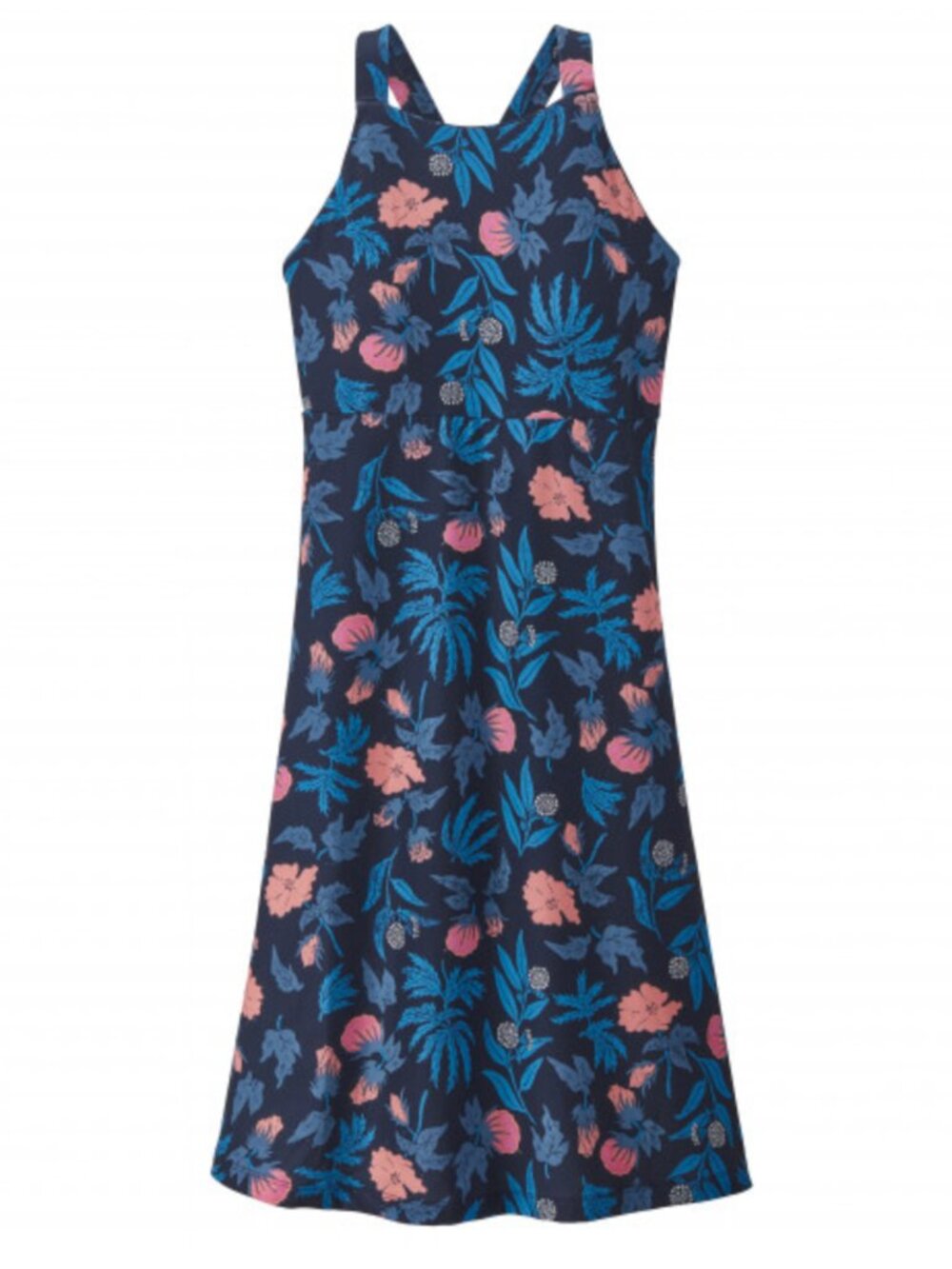 Patagonia Magnolia Spring Dress Fiber Flora Multi Big/Joya Blue size Medium